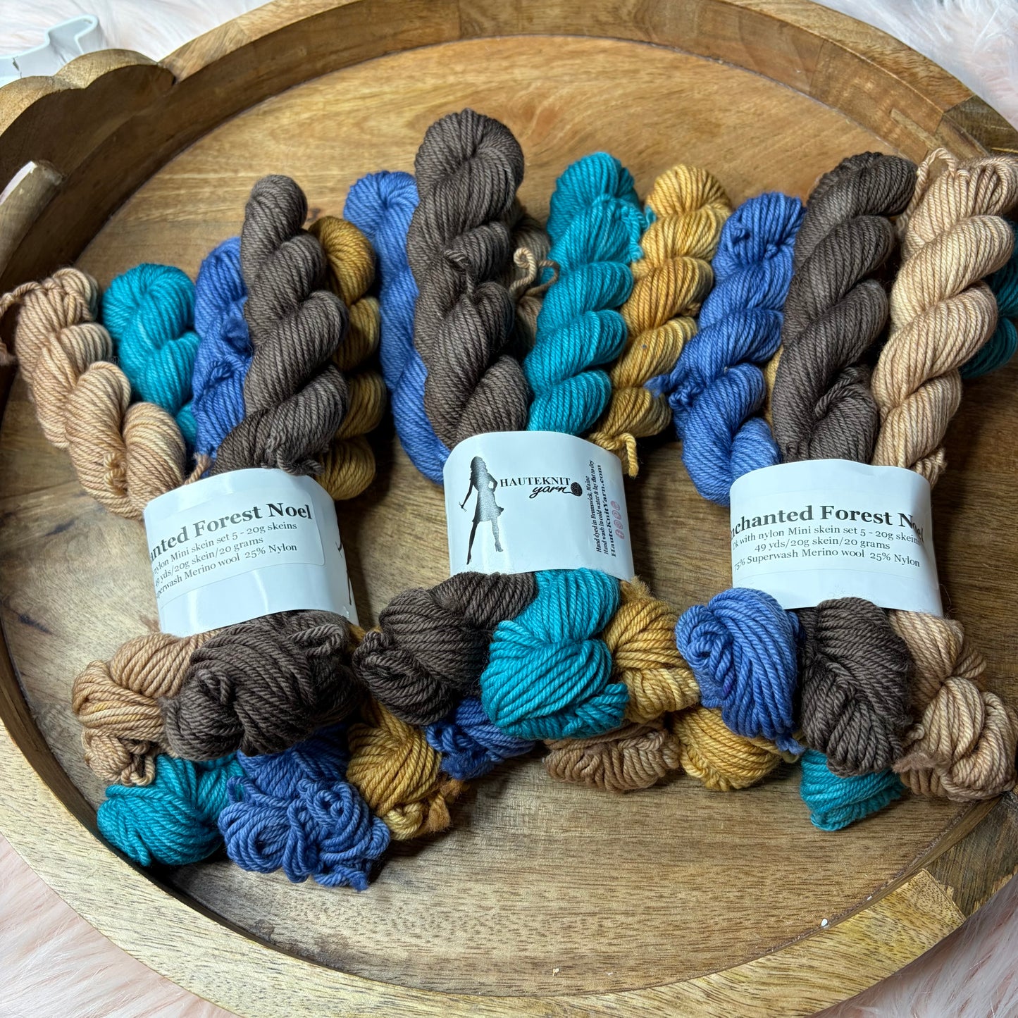 DK With Nylon 5-20g skein set- Enchanted Forest Noelle