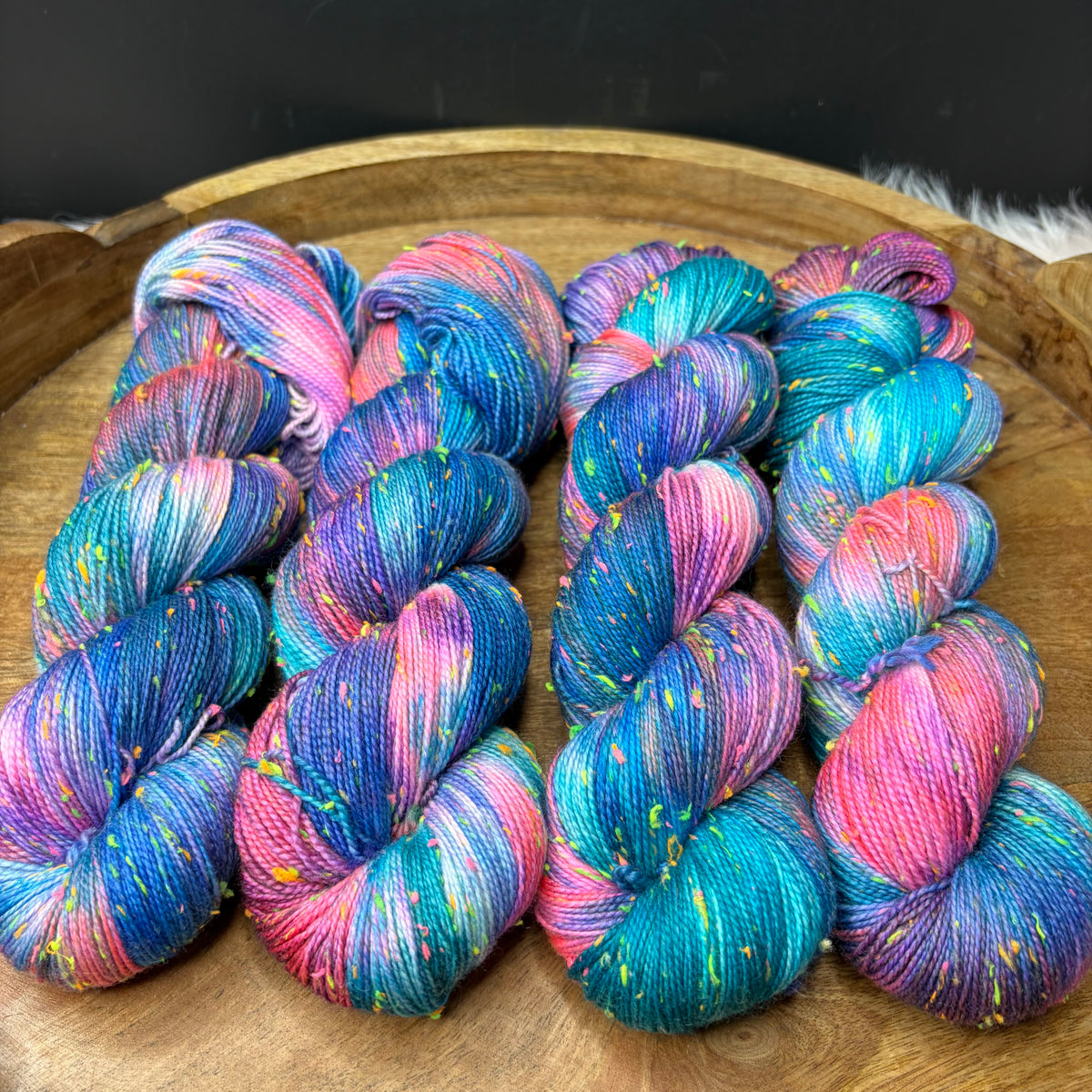 *New* Betsy Neon Tweed Sock- Neon Nebula