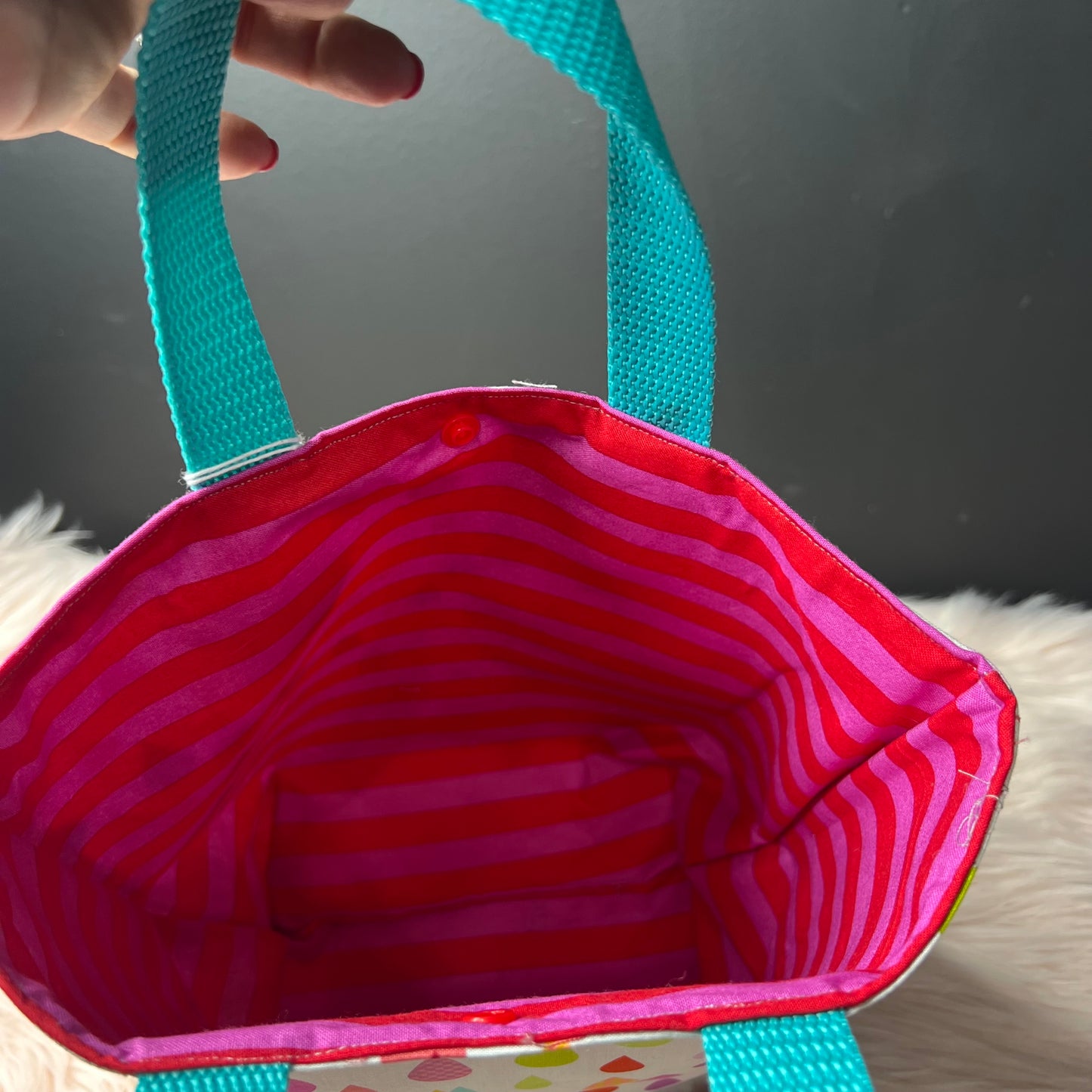 Raindrops Project Bag with Handles
