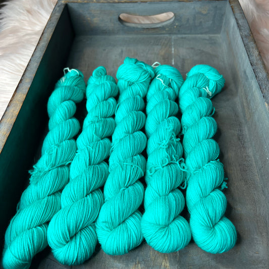 Jimmy  Sock- 50g- Mini Skein - Turned Up Turquoise (2)