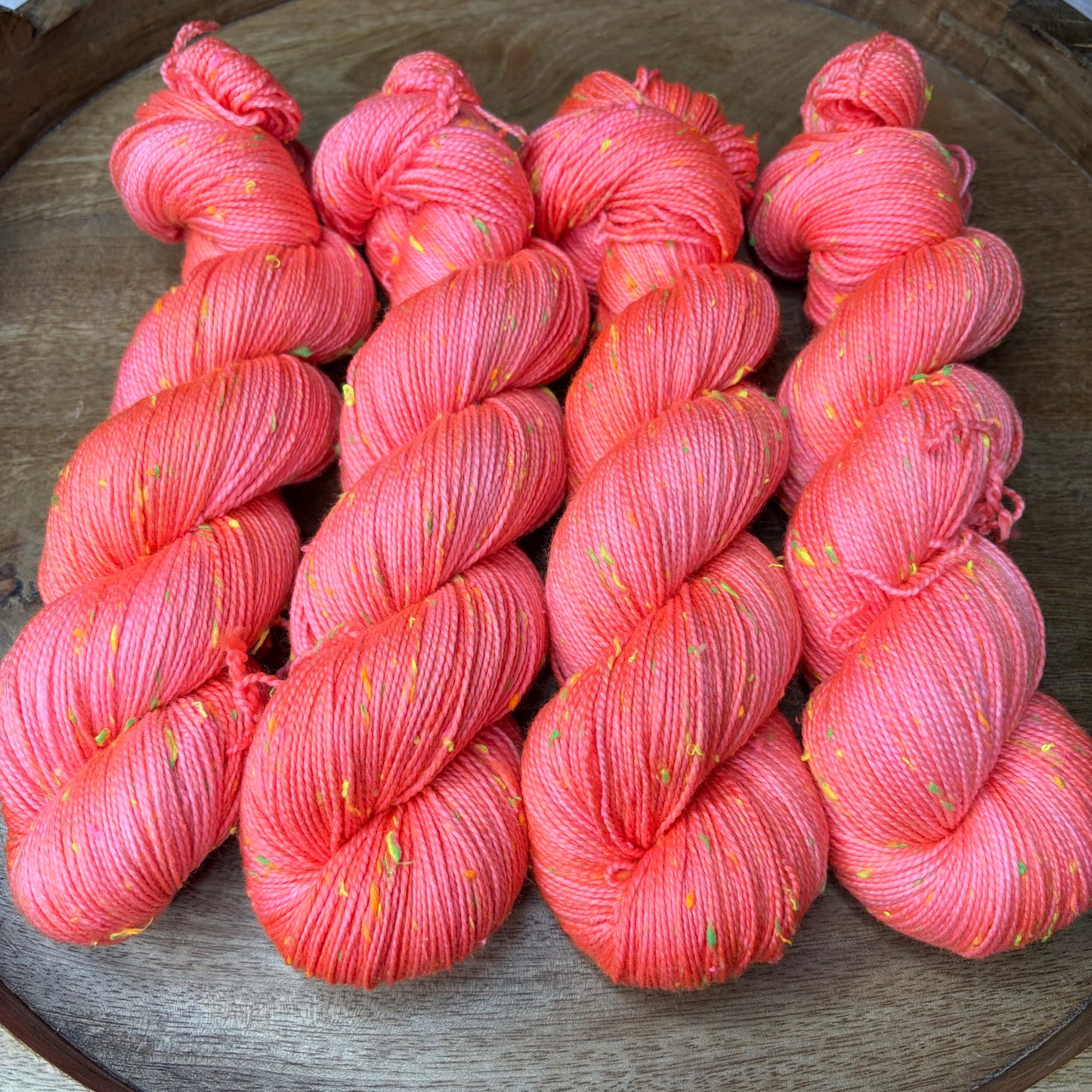 *New* Betsy Neon Tweed Sock- Pink Grapefruit