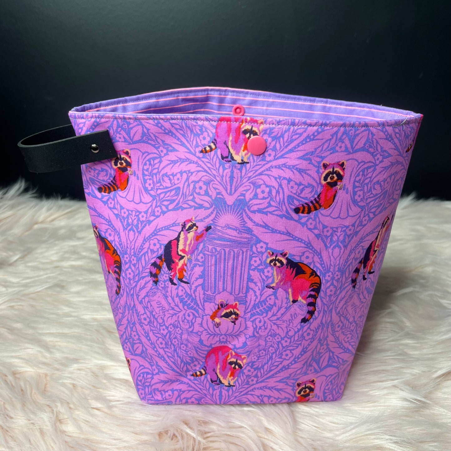 Purple Raccoon Project Bag Trash Panda