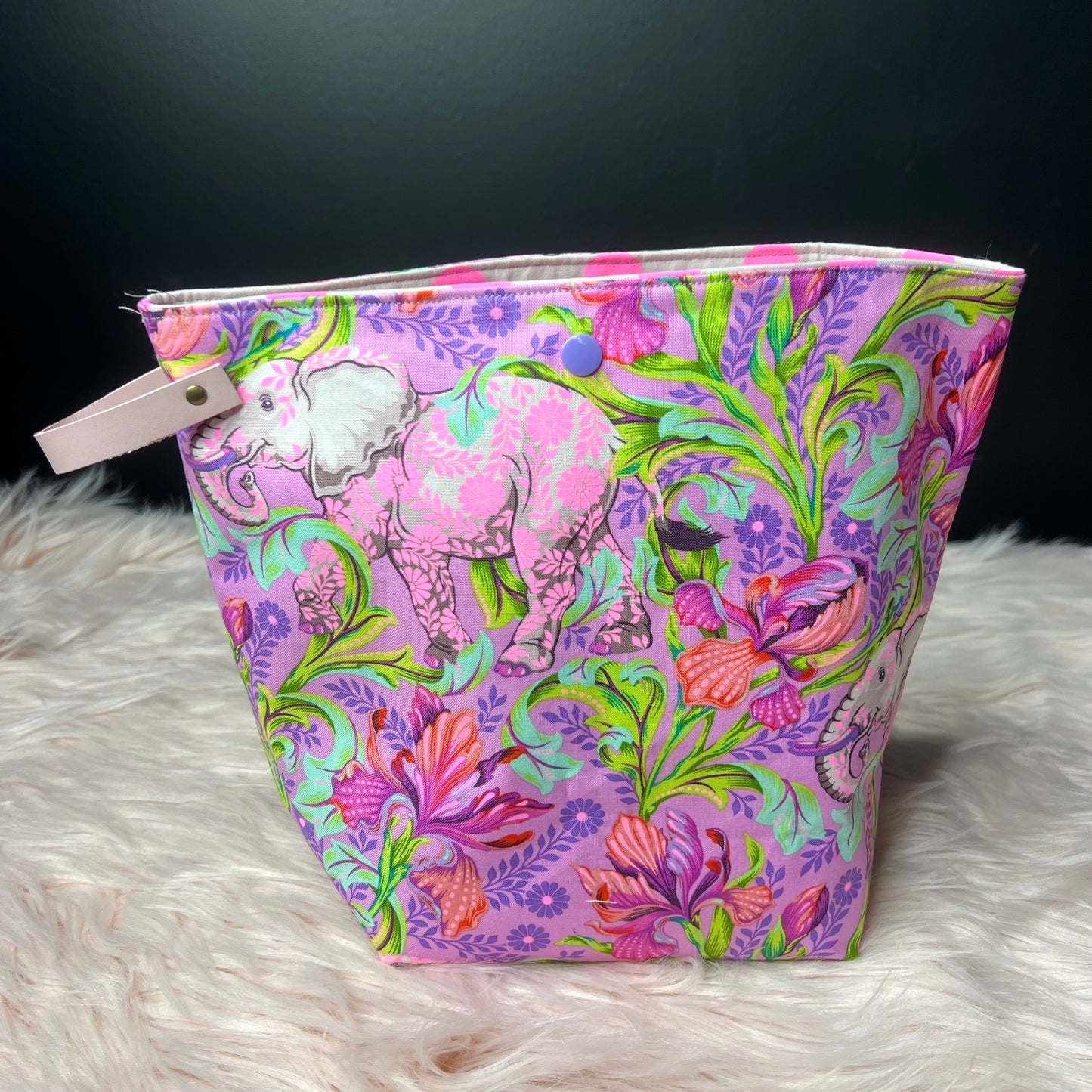 Pink Elephant Project Bag