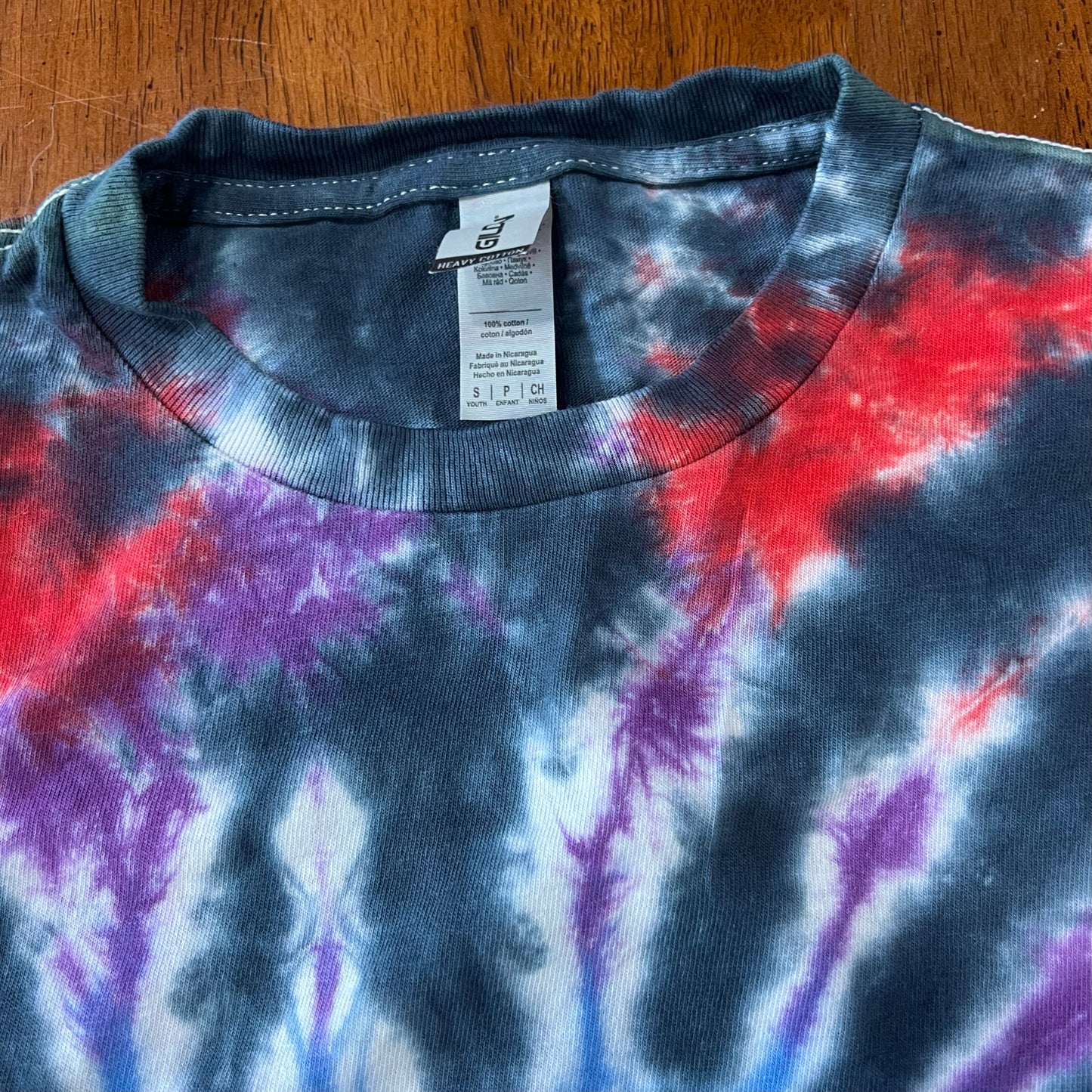 Tie Dyed by Eloise OOAK Youth Small shirt