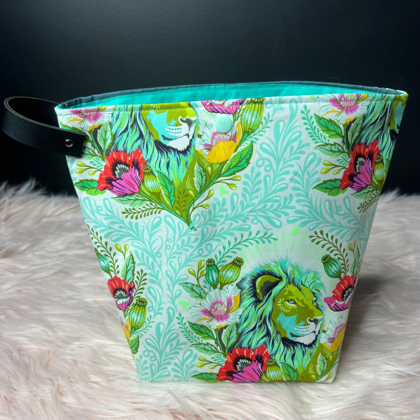 Green Lion Bag Project Bag