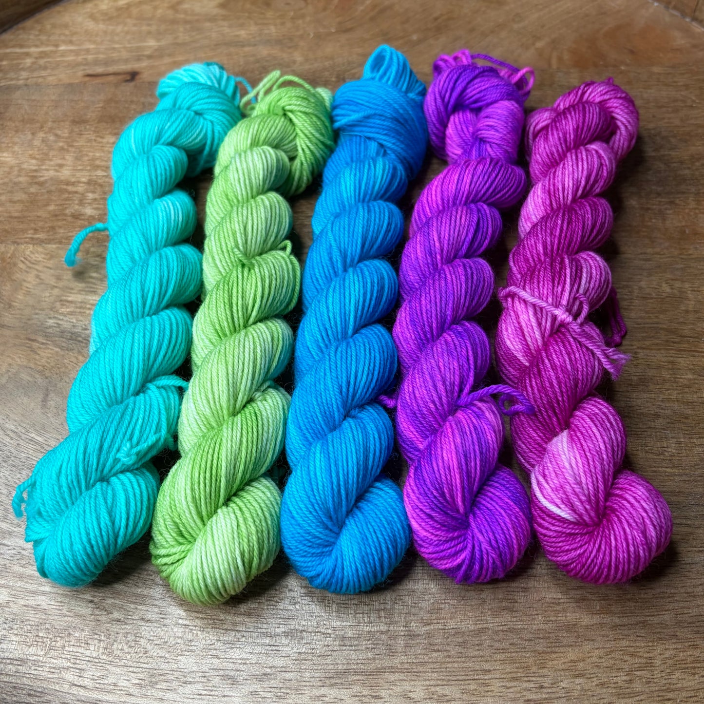 Jimmy Sock 5-20g skein set- Electric Garden