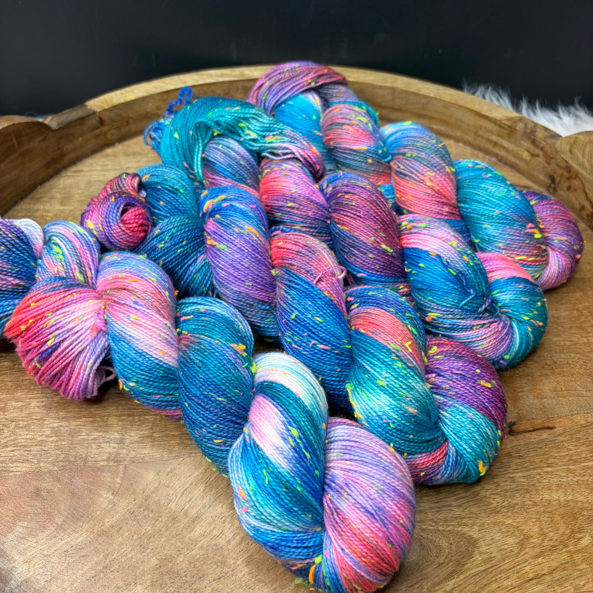 *New* Betsy Neon Tweed Sock- Neon Nebula