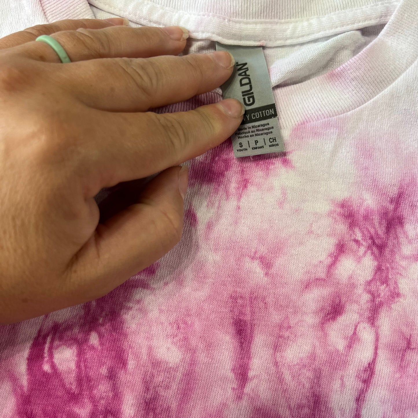 Tie Dyed by Eloise OOAK Youth Small shirt