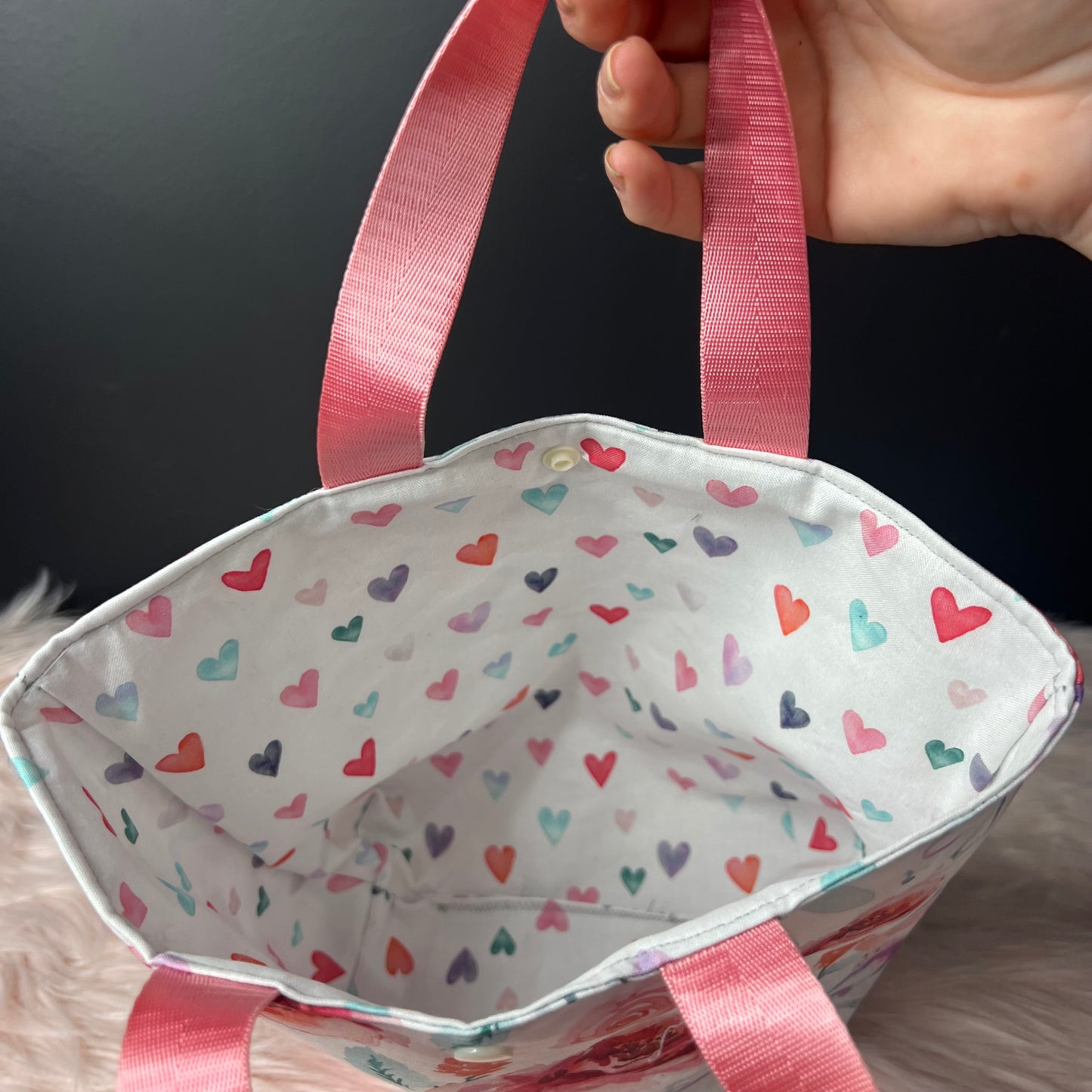 Secret Admirer Project Bag with Pink Handles