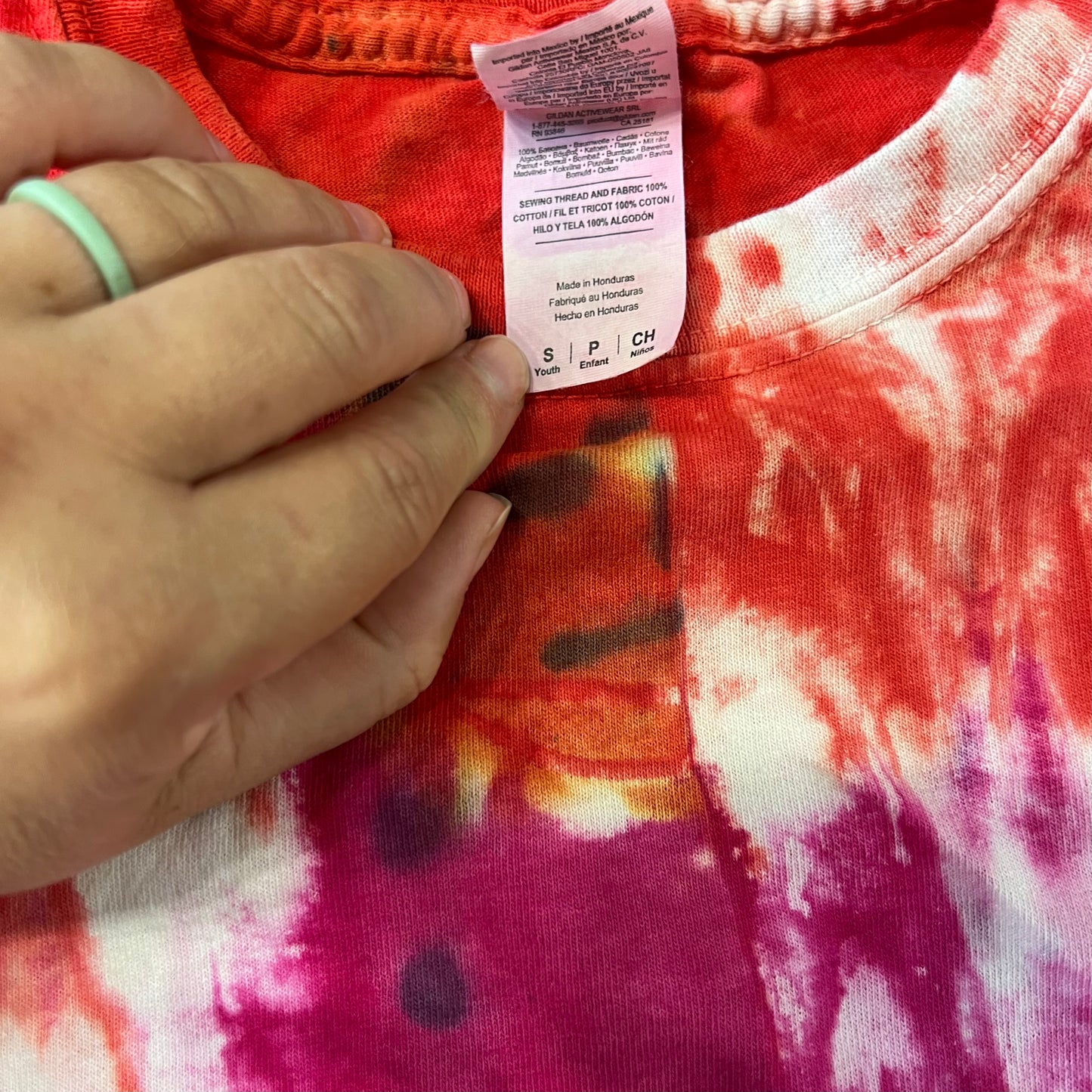 Tie Dyed by Eloise OOAK Youth Small shirt