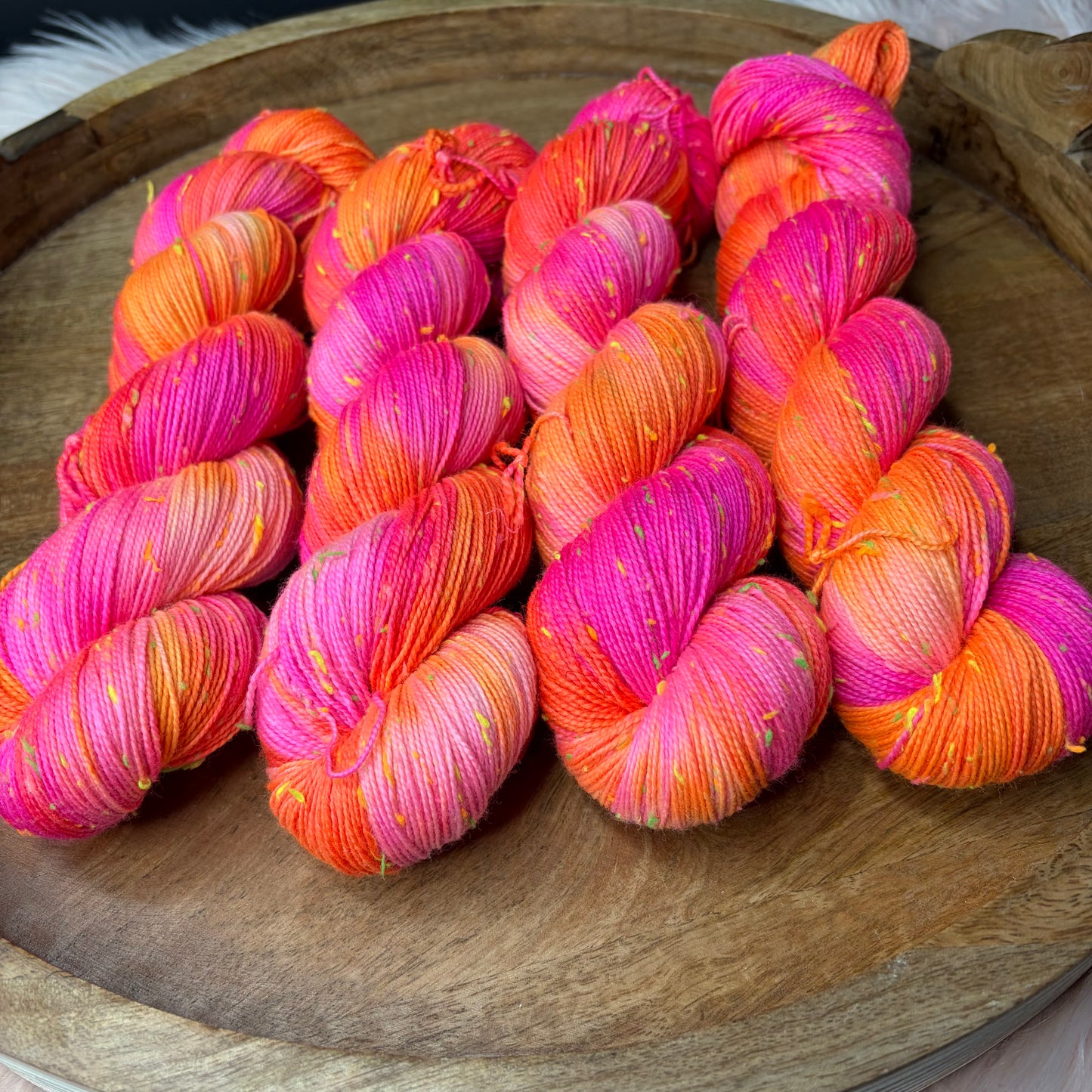 Betsy Neon Tweed Sock- Tangerine Voltage