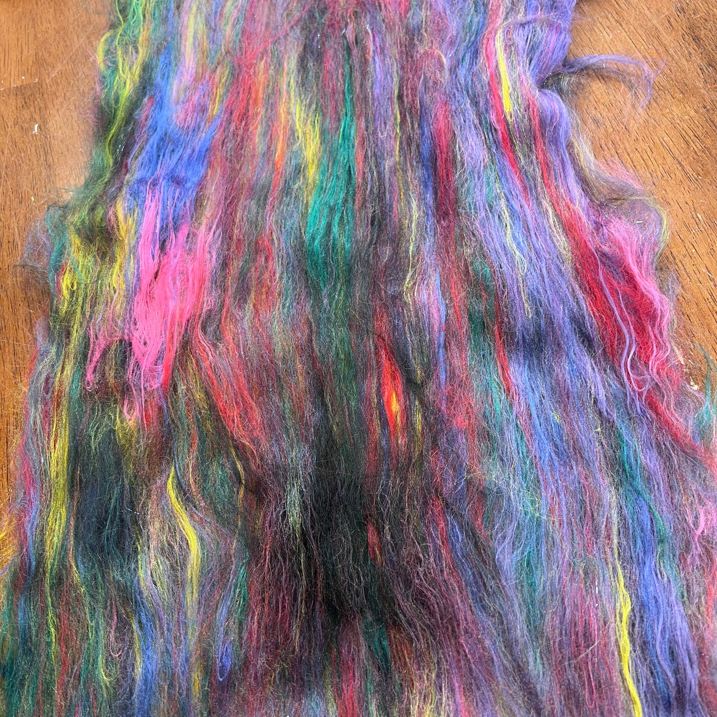 Fiber Batt #2- Made By Eloise Jurassic Rainbow
