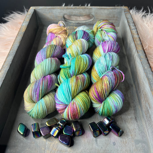 December  Rainbow Hematite  - Stone Colorway of the Month- Pick Your Base jo