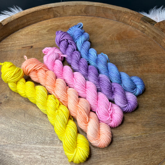 DK With Nylon 5-20g skein set- Tropical Sunset