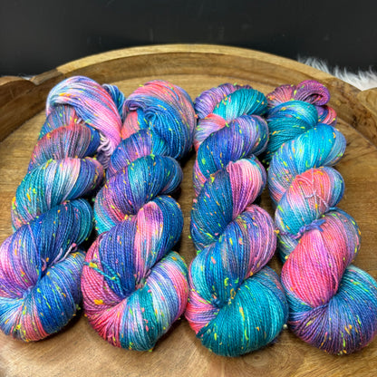 *New* Betsy Neon Tweed Sock- Neon Nebula