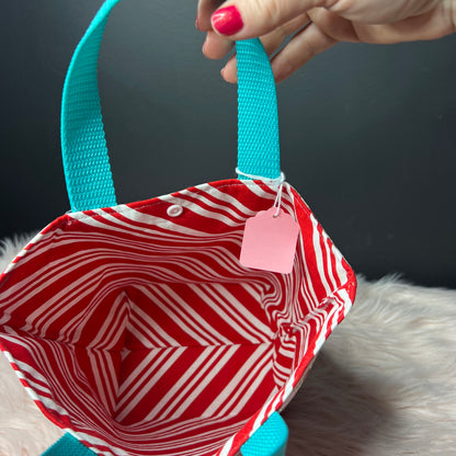 Pink Christmas Project Bag with Handles