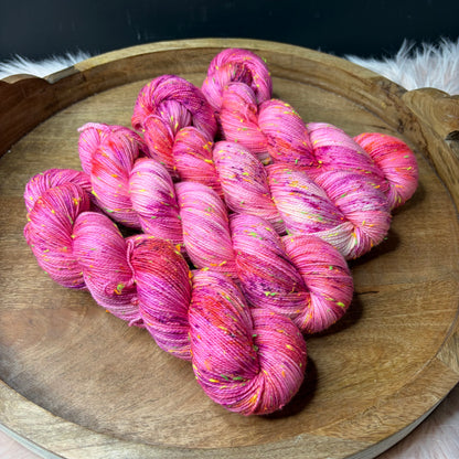 *New* Betsy Neon Tweed Sock- Pink Champagne Kiss
