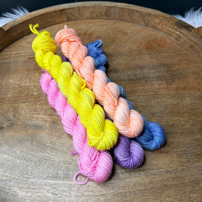 DK With Nylon 5-20g skein set- Tropical Sunset