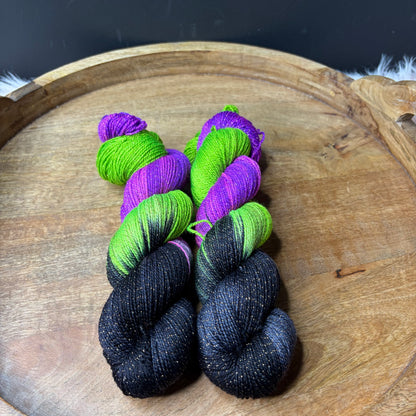 Pnina Sparkle Sock 2.0- Halloween Yarn- Witches Stew