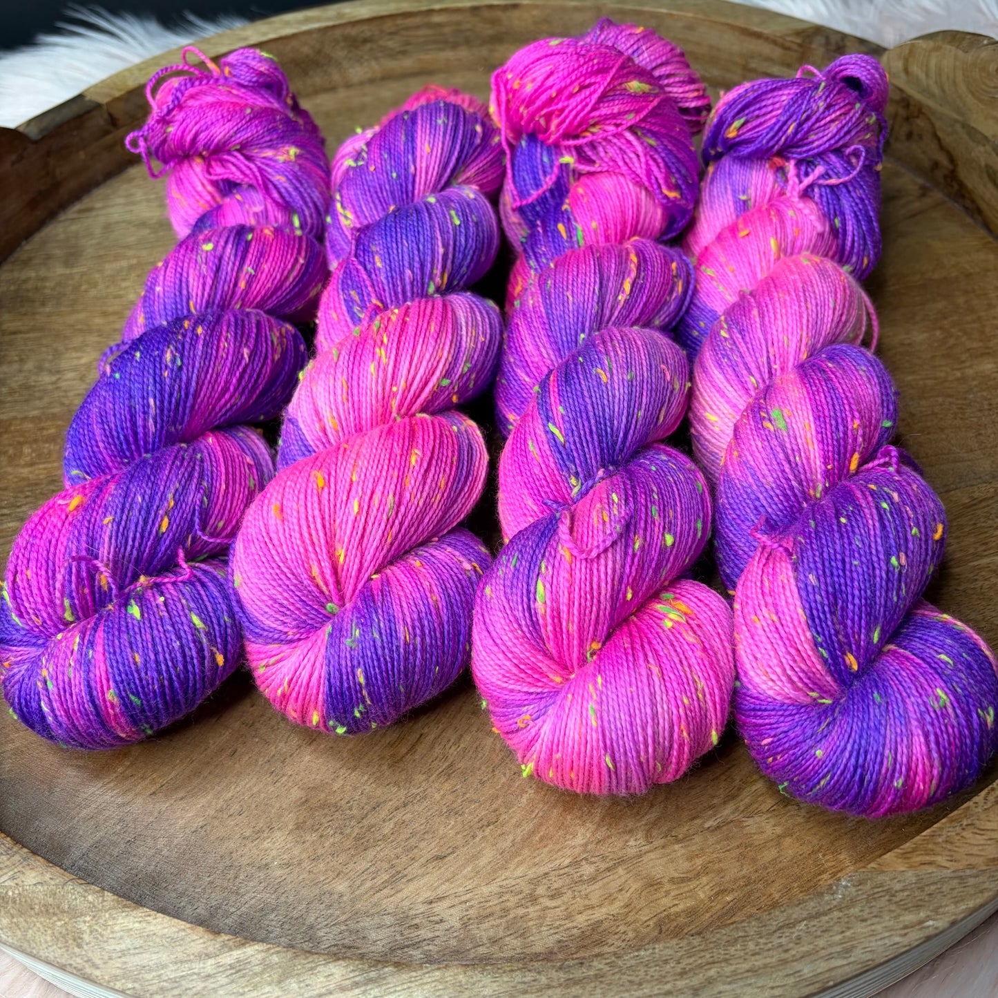 Betsy Neon Tweed Sock- Ultraviolet Crush