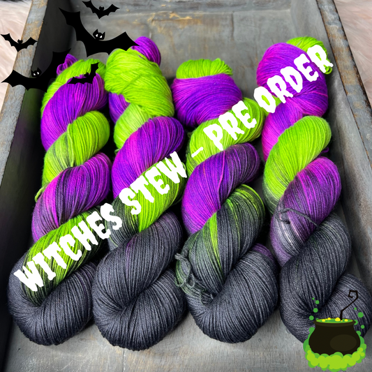 PRE ORDER Pick Your Base- Halloween Yarn- Witches Stew