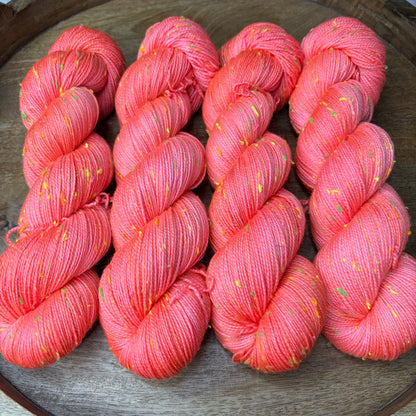 *New* Betsy Neon Tweed Sock- Pink Grapefruit