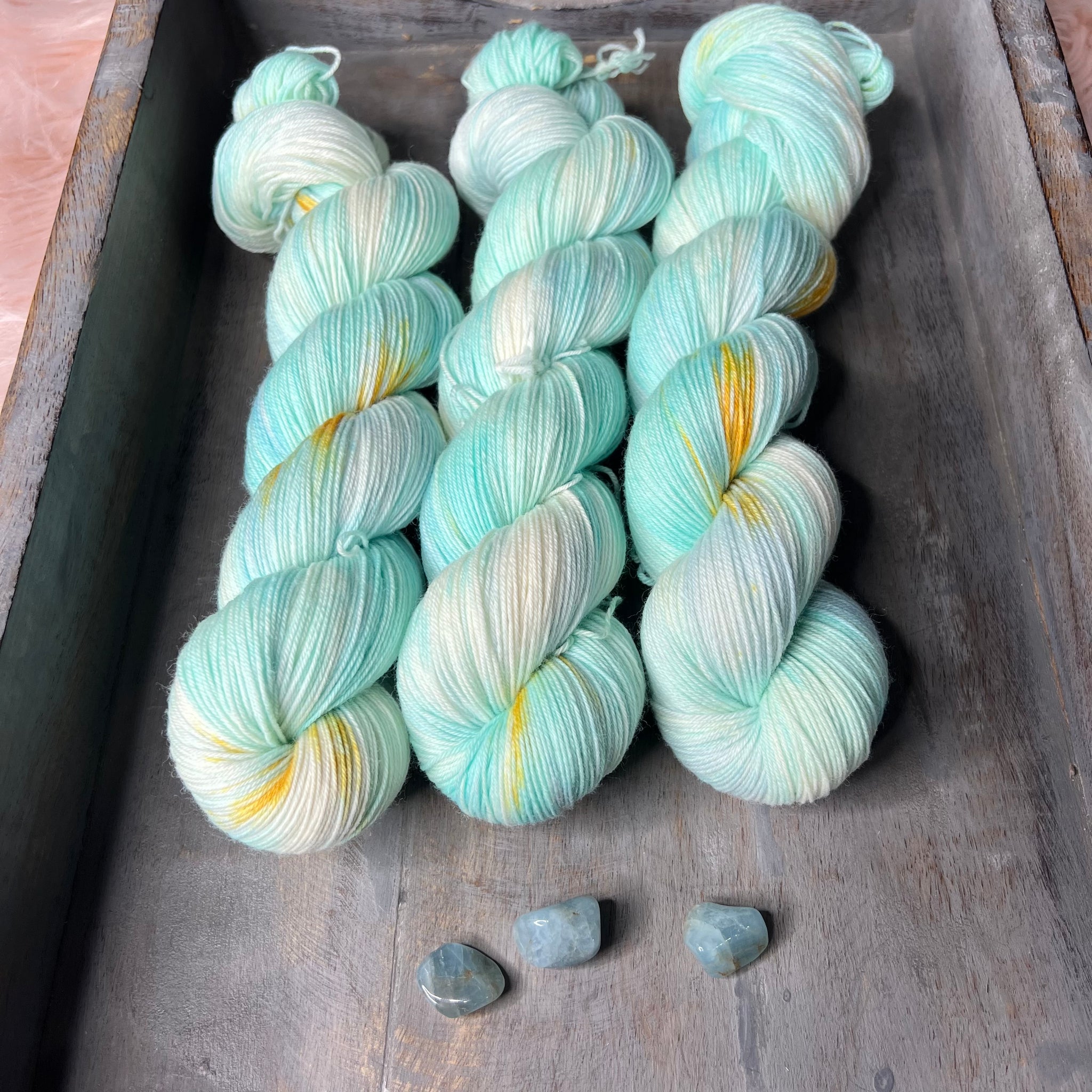 August Aquamarine - Stone Colorway of the Month- Pick Your Base