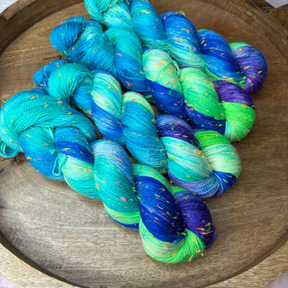 *New* Betsy Neon Tweed Sock- Electric Voltage