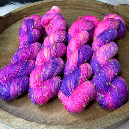 Betsy Neon Tweed Sock- Ultraviolet Crush