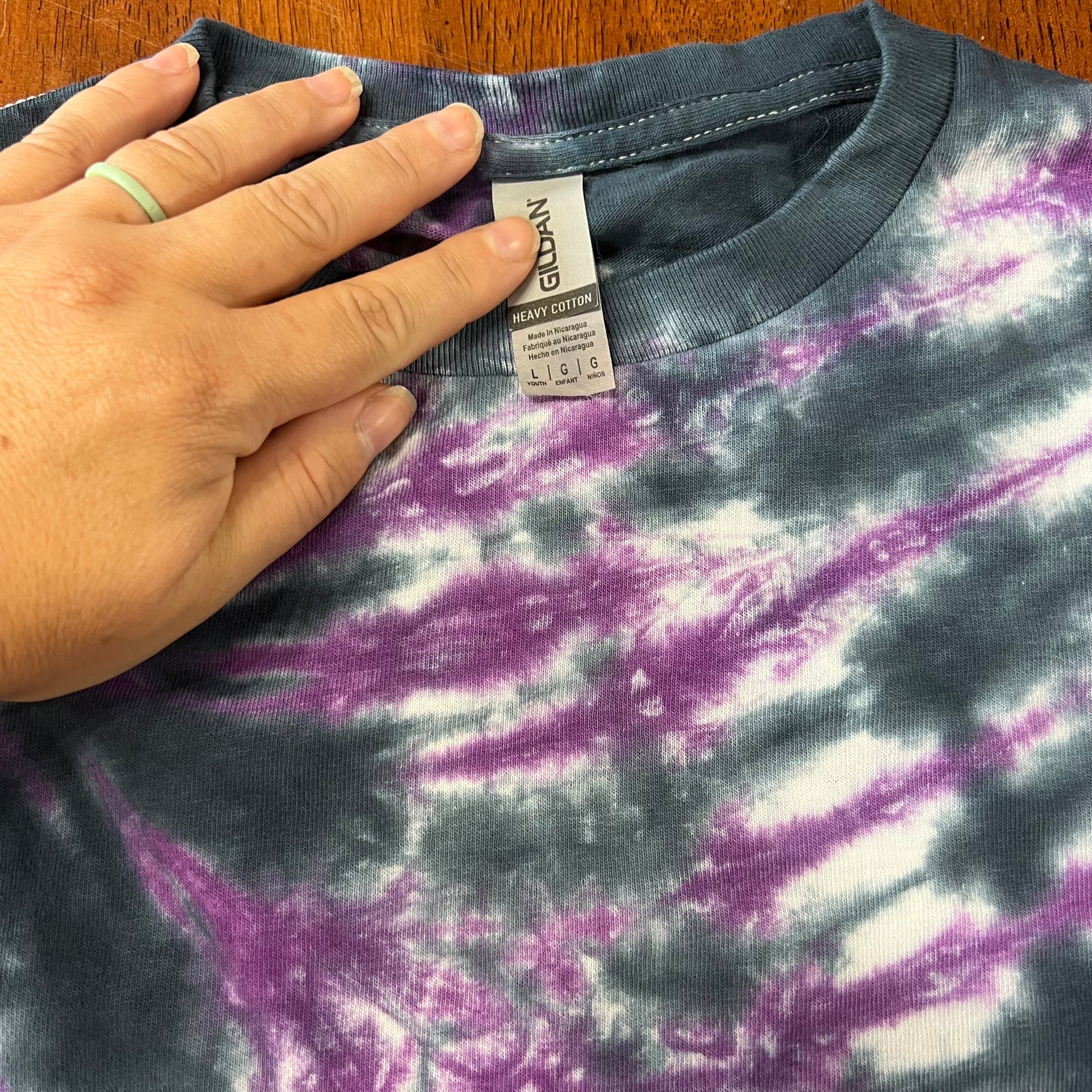Tie Dyed by Eloise OOAK Youth Large shirt