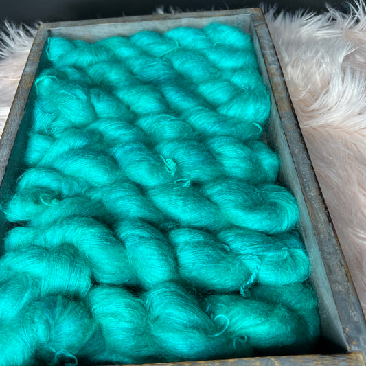 Abigail Mohair Lace - Turned Up Turquoise