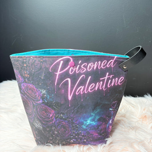 Slightly Smaller Poisoned Valentine Project Bag with loop