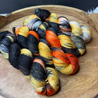 Pnina Sparkle Sock 2.0- Halloween Yarn- Black Cat