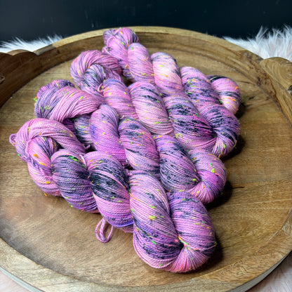*New* Betsy Neon Tweed Sock- Pink Noir