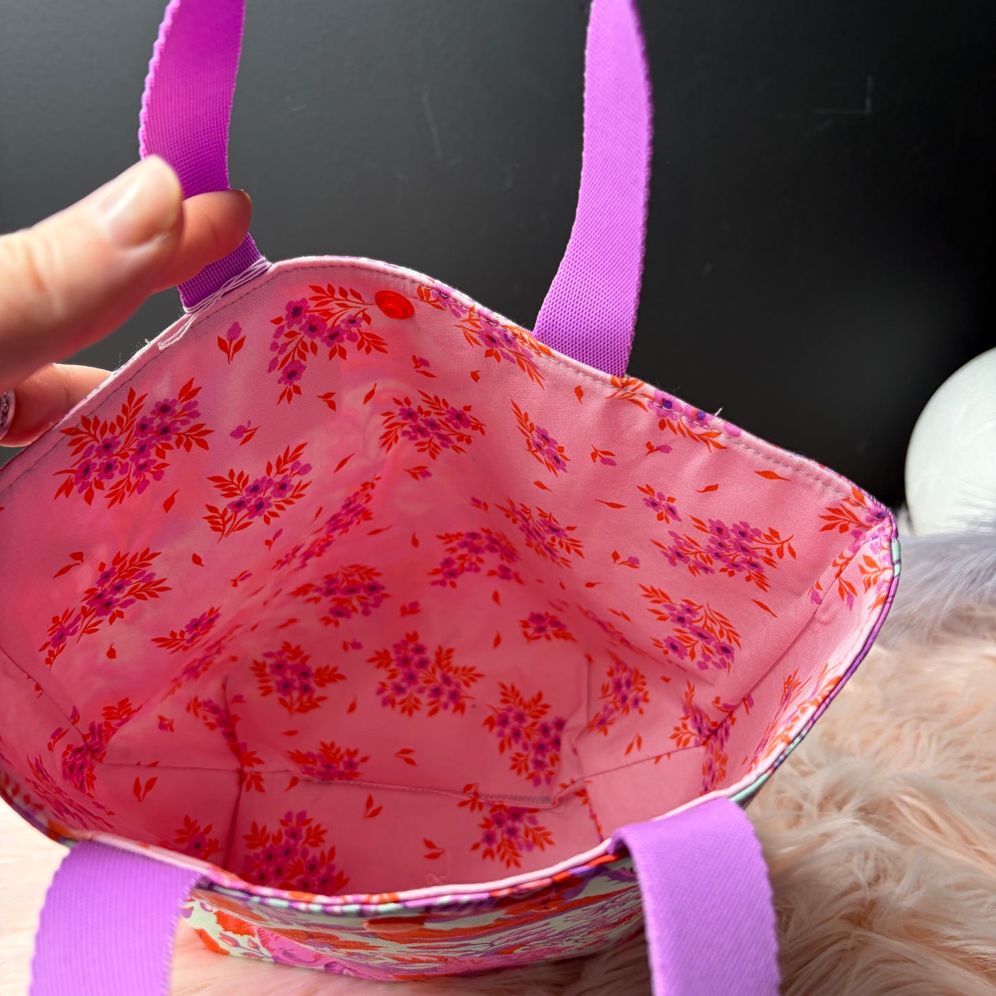 The Studio Bag Hoppy Go Lucky Pink with  project bag Handles