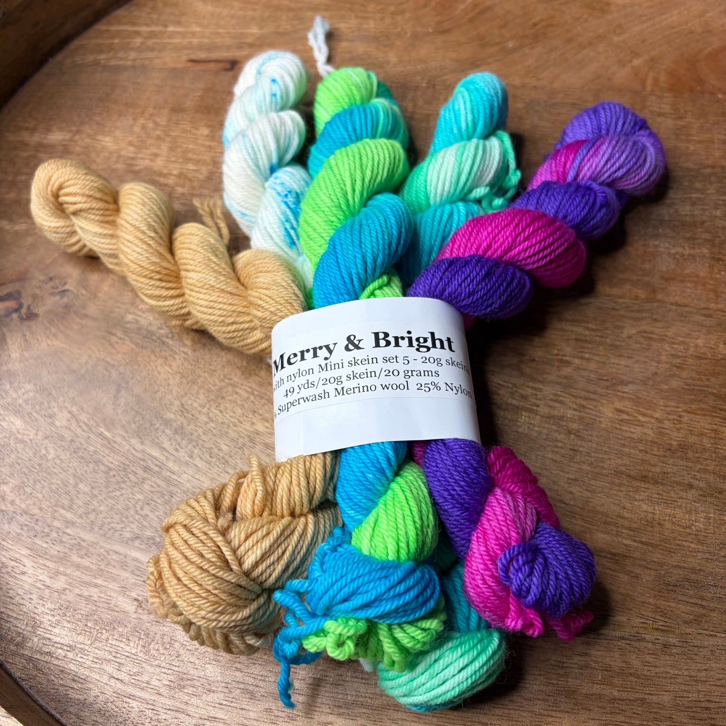 DK With Nylon 5-20g skein set- Merry & Bright