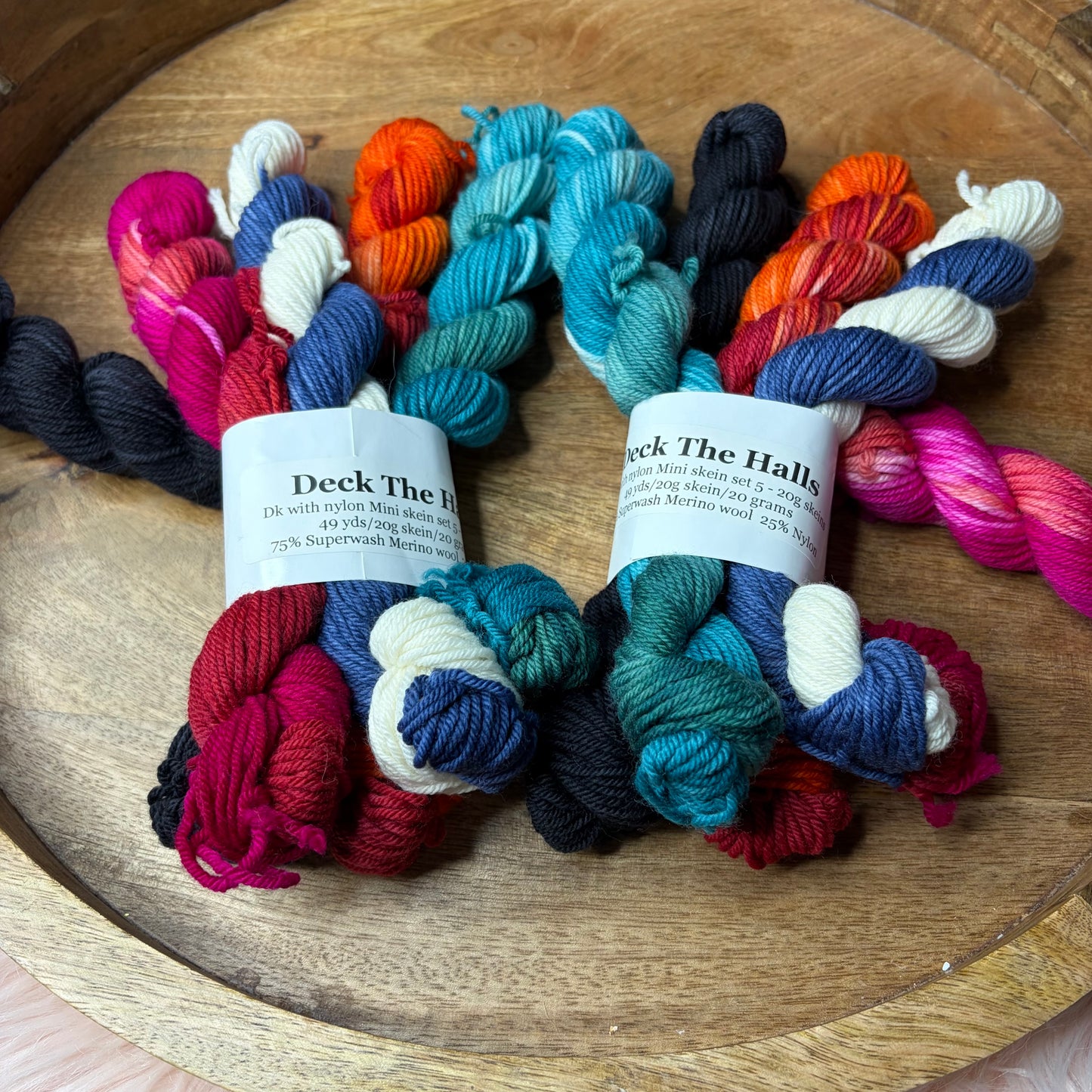 DK With Nylon 5-20g skein set- Deck The Halls