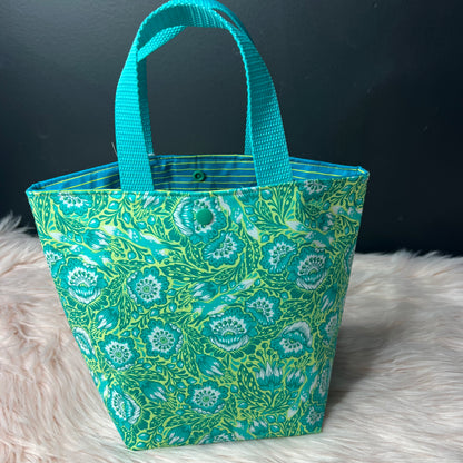 Green Fox Project Bag with Handles