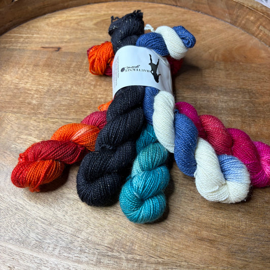 Pnina sparkle Sock 20g Mini skein set Deck The Halls