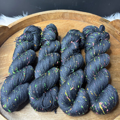 *New* Betsy Neon Tweed Sock- Raven