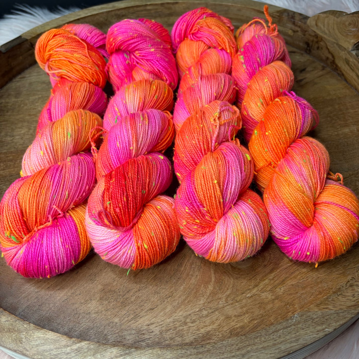 Betsy Neon Tweed Sock- Tangerine Voltage