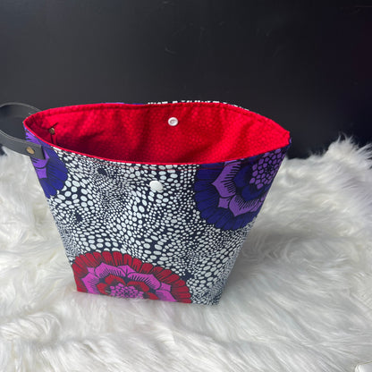 Purple & Red Floral Bag Project Bag