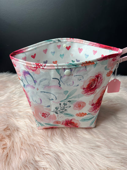 Watercolor Flowers  Project Bag