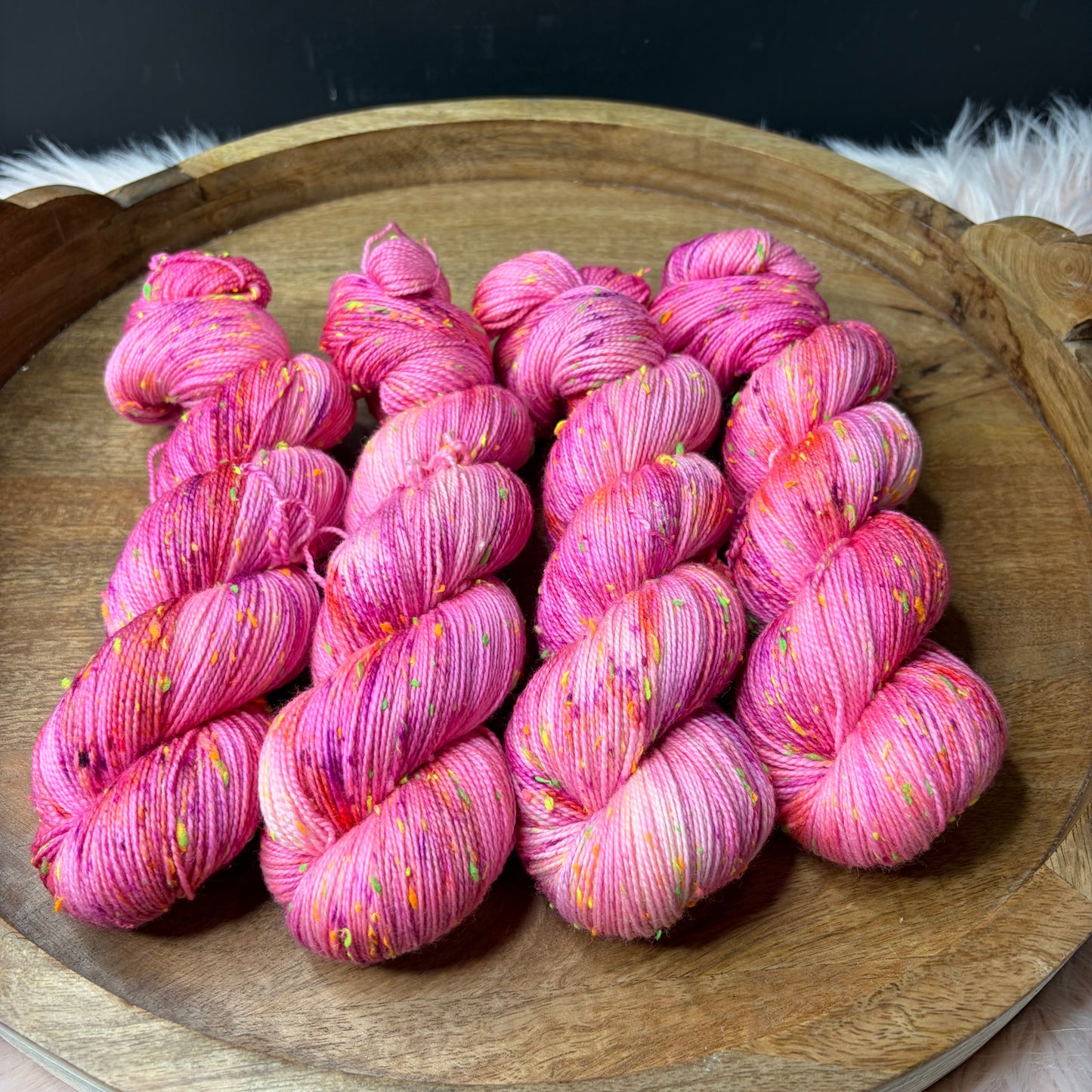 *New* Betsy Neon Tweed Sock- Pink Champagne Kiss
