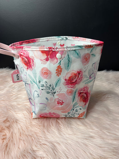 Watercolor Flowers  Project Bag