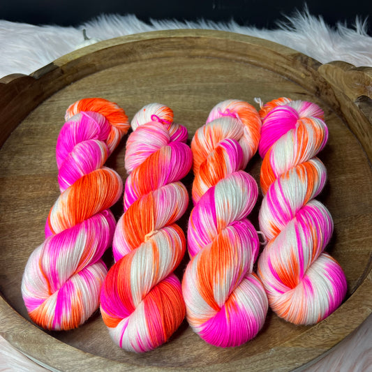 *NEW* Jimmy Sock- Halloween Yarn- Pink-O-Lantern