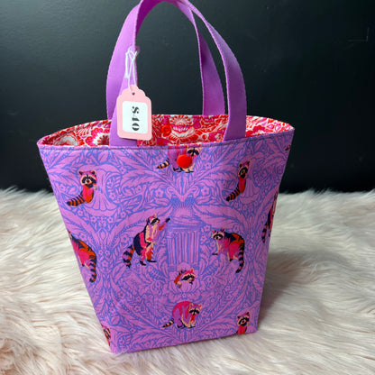 Trash Panda Pink/ Purple Project Bag with Handles