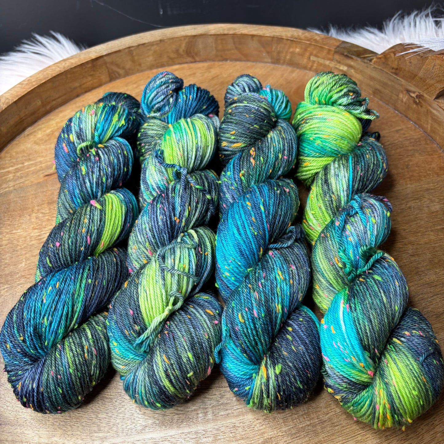 *New* Betsy Neon Tweed DK- Peacock Sienna