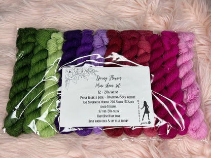 Spring Flowers  Mini skein sets