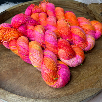 Betsy Neon Tweed Sock- Tangerine Voltage